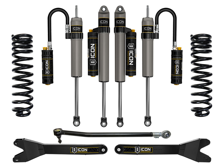 ICON 2023-2025 Ford F-250/F-350 Super Duty 4WD Diesel 2.5" Lift Stage 4 Suspension System W/ Radius Arms