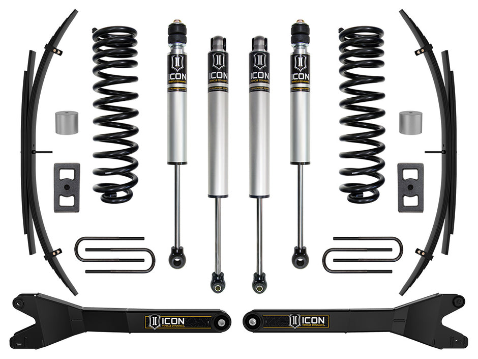 ICON 2023-2025 Ford F-250/F-350 Super Duty 4WD Gas 2.5" Lift Stage 1 Suspension System W/ Radius Arms And Expansion Packs