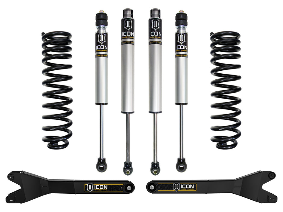 ICON 2023-2025 Ford F-250/F-350 Super Duty 4WD Gas 2.5" Lift Stage 1 Suspension System W/ Radius Arms