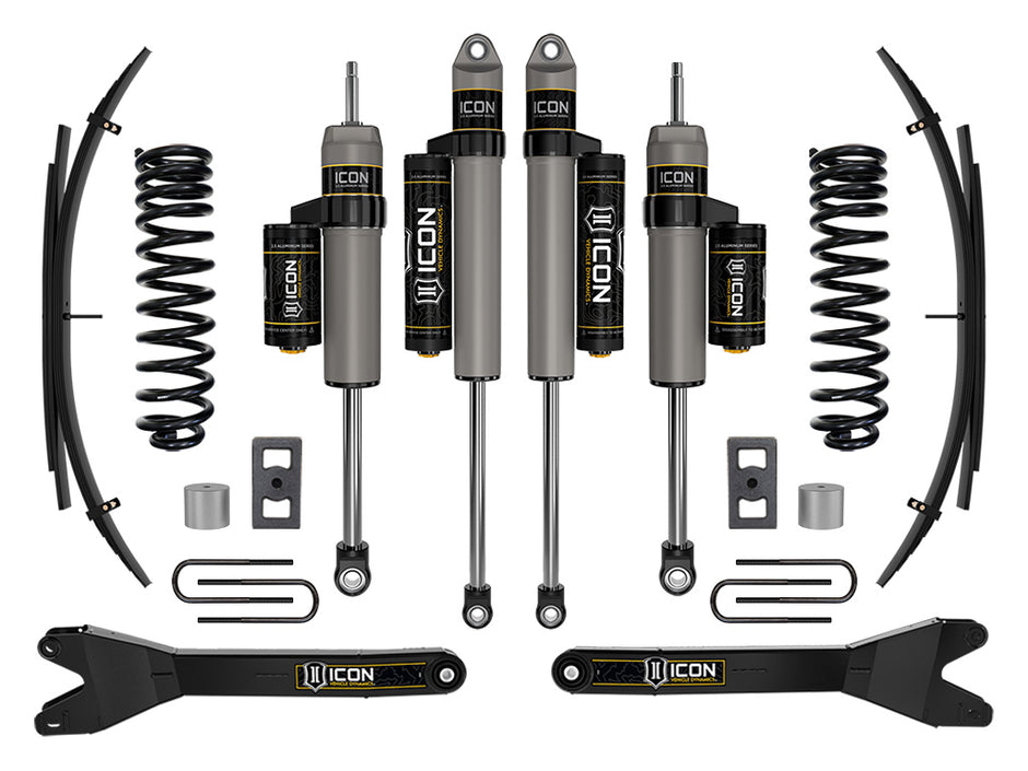 ICON 2023-2025 Ford F-250/F-350 Super Duty 4WD Gas 2.5" Lift Stage 2 Suspension System W/ Radius Arms And Expansion Packs