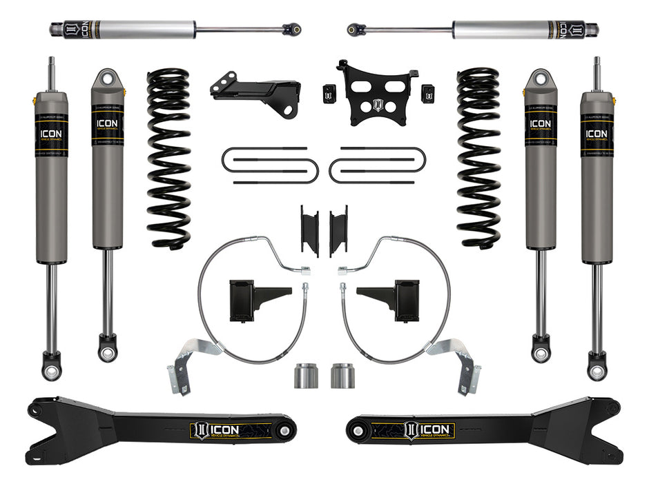 ICON 2023-2025 Ford F-250/F-350 Super Duty 4WD Gas 4.5" Lift Stage 3 Suspension System W/ Radius Arms