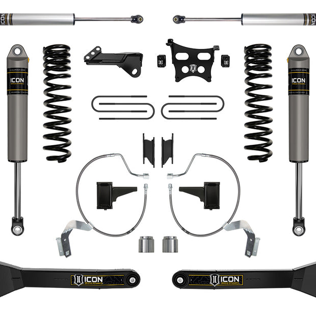 ICON 2023-2025 Ford F-250/F-350 Super Duty 4WD Gas 4.5" Lift Stage 3 Suspension System W/ Radius Arms
