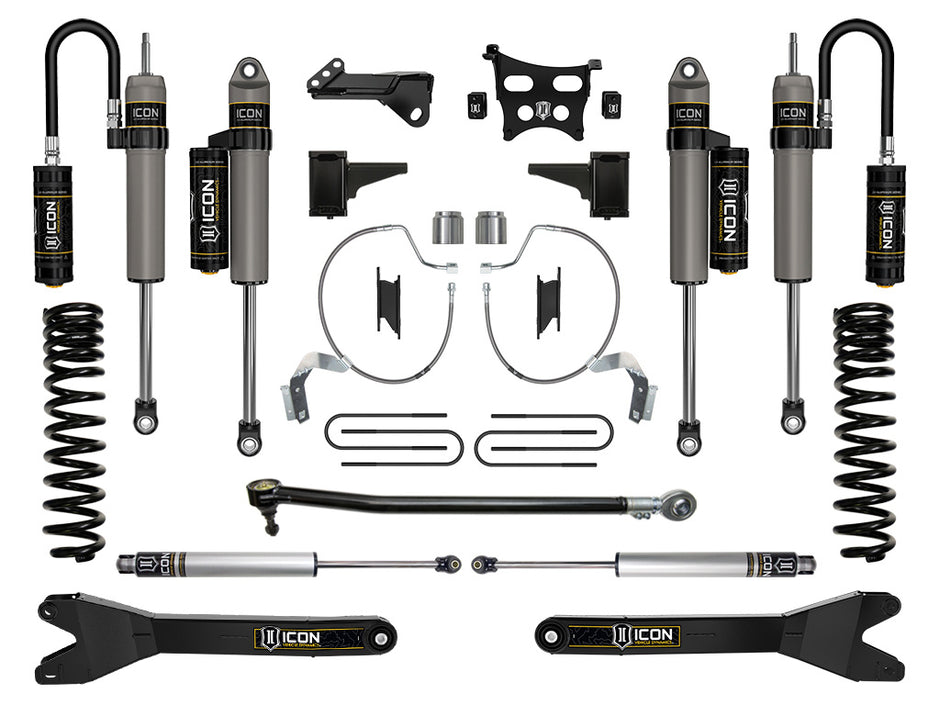 ICON 2023-2025 Ford F-250/F-350 Super Duty 4WD Gas 4.5" Lift Stage 4 Suspension System W/ Radius Arms