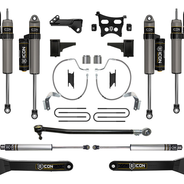 ICON 2023-2025 Ford F-250/F-350 Super Duty 4WD Gas 4.5" Lift Stage 4 Suspension System W/ Radius Arms