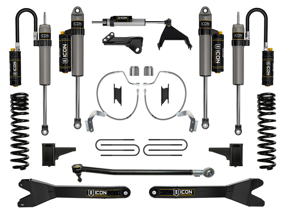 ICON 2023-2025 Ford F-250/F-350 Super Duty 4WD Gas 4.5" Lift Stage 5 Suspension System W/ Radius Arms