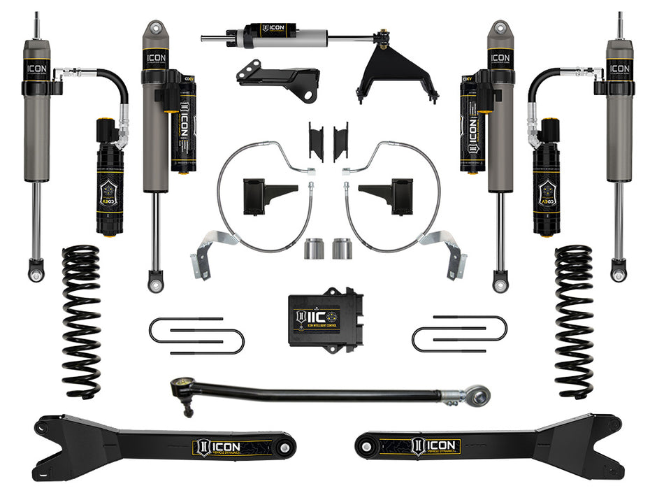 ICON 2023-2025 Ford F-250/F-350 Super Duty 4WD Gas 4.5" Lift Stage 8 Suspension System W/ Radius Arms