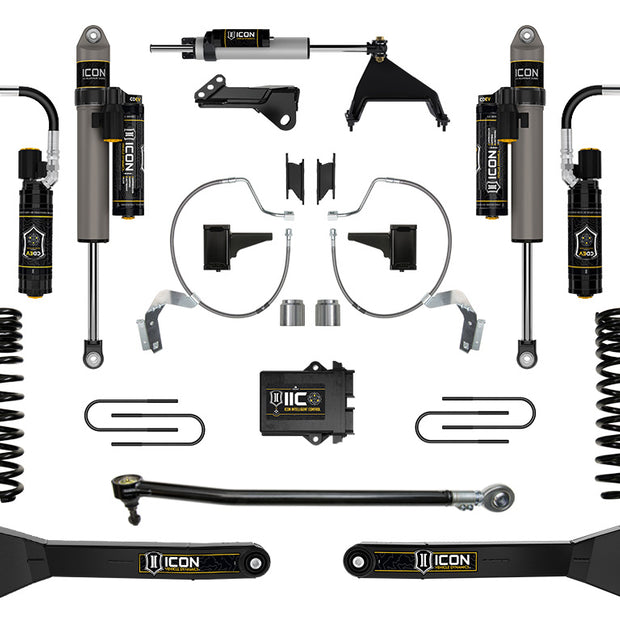 ICON 2023-2025 Ford F-250/F-350 Super Duty 4WD Gas 4.5" Lift Stage 8 Suspension System W/ Radius Arms
