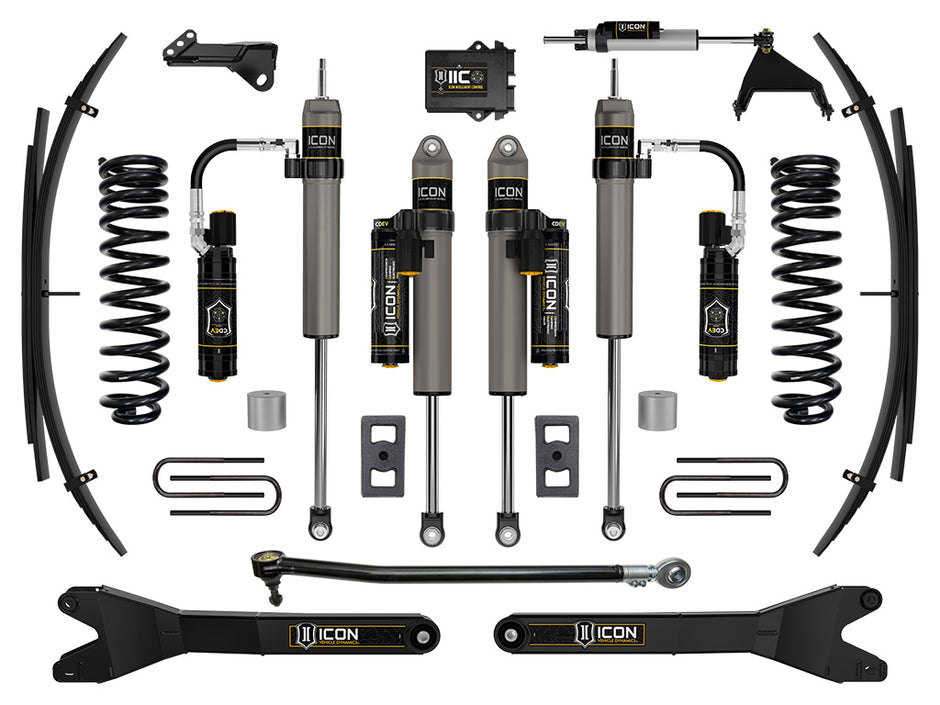 ICON 2023-2025 Ford F-250/F-350 Super Duty 4WD Diesel 2.5" Lift Stage 6 Suspension System W/ Radius Arms And Expansion Packs