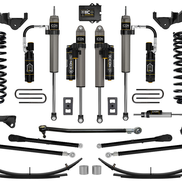 ICON 2023-2025 Ford F-250/F-350 Super Duty 4WD Gas 2.5" Lift Stage 6 Suspension System W/ 4-Link And Expansion Packs