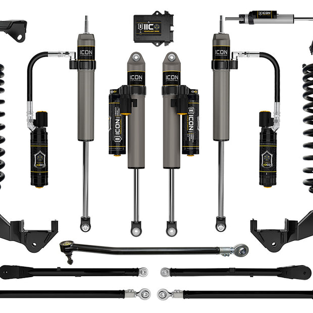 ICON 2023-2025 Ford F-250/F-350 Super Duty 4WD Gas 2.5" Lift Stage 6 Suspension System W/ 4-Link