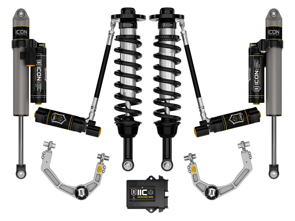 ICON 2021-2024 Ford F-150 4WD 2.75-3.5" Lift Stage 5 Suspension System Billet