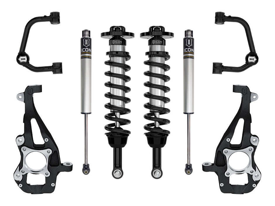ICON 2021-2024 Ford F-150 4WD 3.5-4.5" Lift Stage 1 Suspension System Tubular