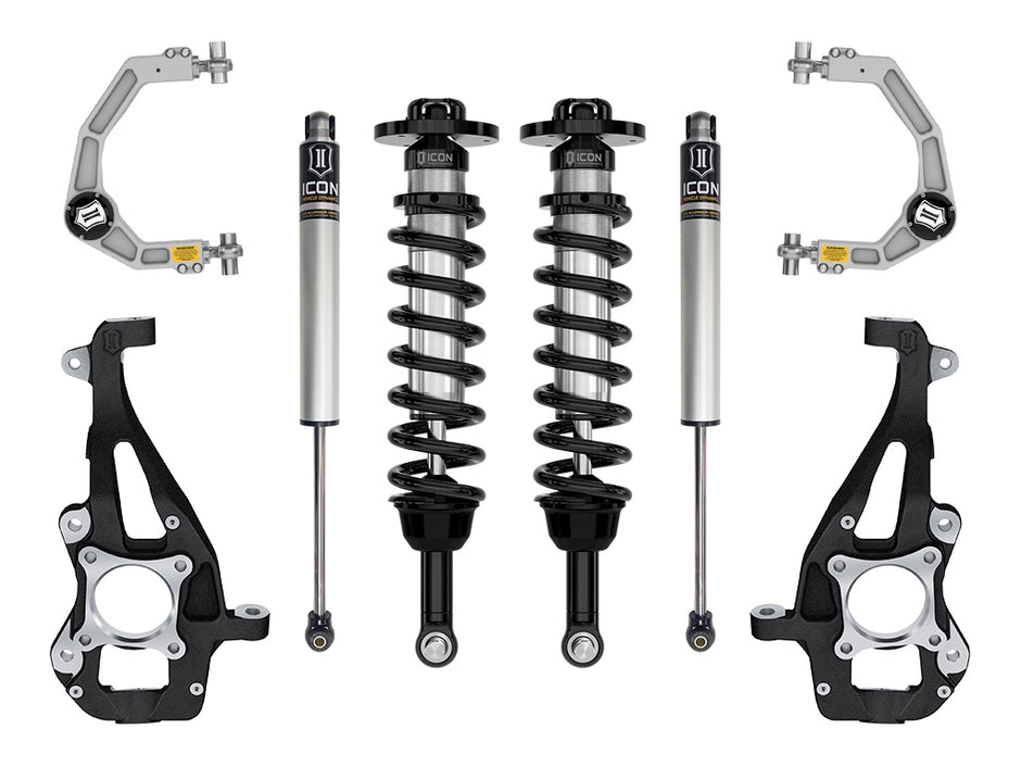 ICON 2021-2024 Ford F-150 4WD 3.5-4.5" Lift Stage 1 Suspension System Billet