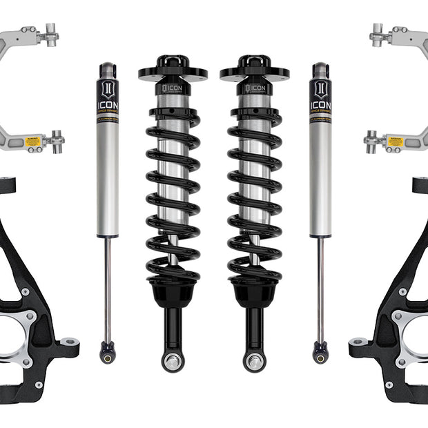 ICON 2021-2024 Ford F-150 4WD 3.5-4.5" Lift Stage 1 Suspension System Billet