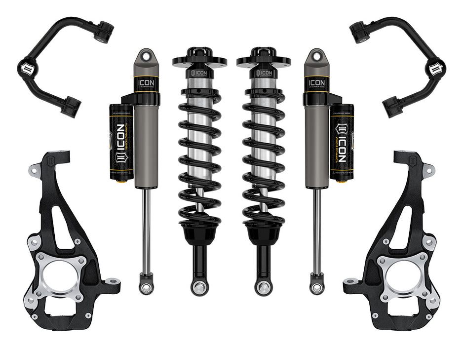 ICON 2021-2024 Ford F-150 4WD 3.5-4.5" Lift Stage 2 Suspension System Tubular