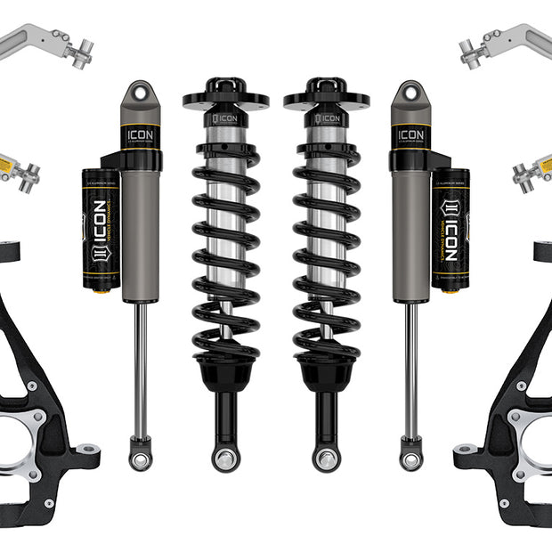 ICON 2021-2024 Ford F-150 4WD 3.5-4.5" Lift Stage 2 Suspension System Billet