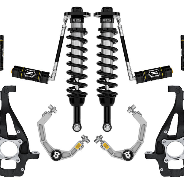 ICON 2021-2024 Ford F-150 4WD 3.5-4.5" Lift Stage 3 Suspension System Billet