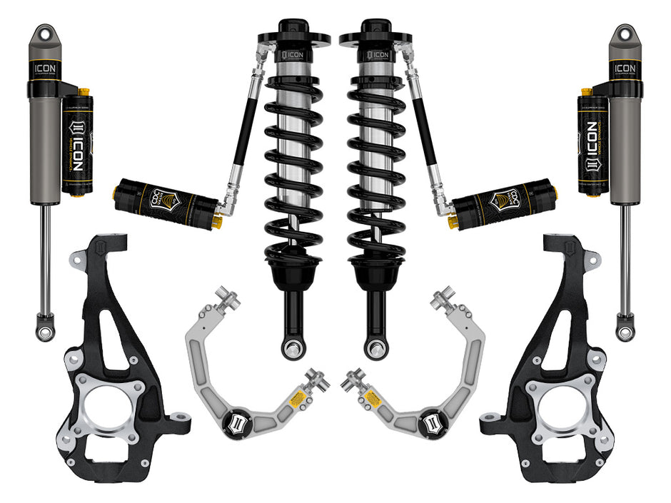 ICON 2021-2024 Ford F-150 4WD 3.5-4.5" Lift Stage 4 Suspension System Billet CDCV