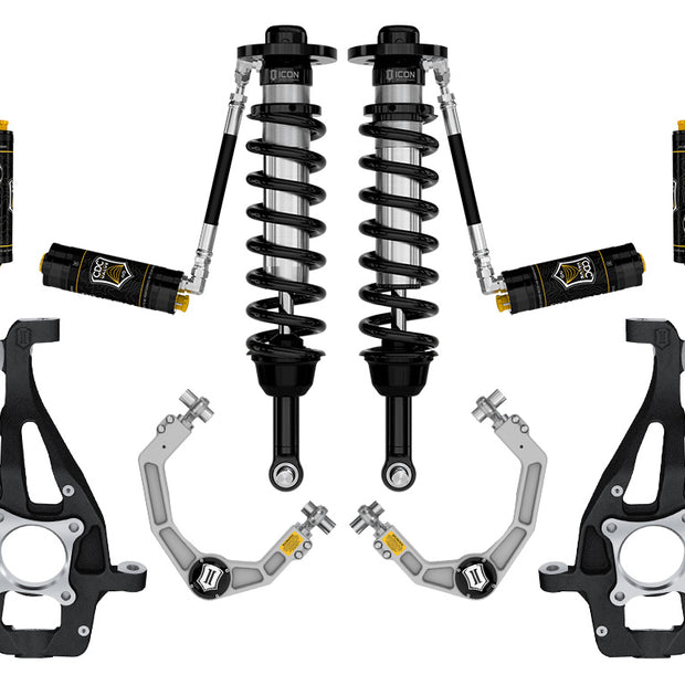 ICON 2021-2024 Ford F-150 4WD 3.5-4.5" Lift Stage 4 Suspension System Billet CDCV