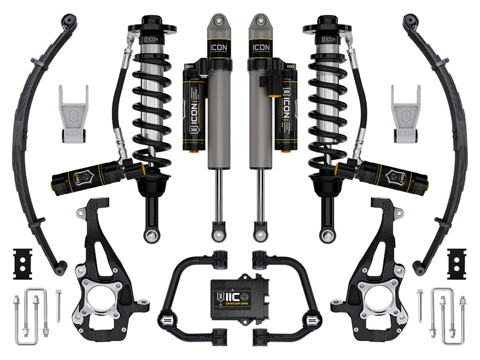 ICON 2021-2024 Ford F-150 4WD 3.5-4.5" Lift Stage 5 Suspension System Tubular W/ Leaf Packs