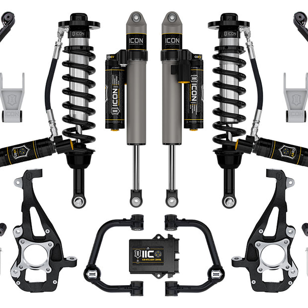ICON 2021-2024 Ford F-150 4WD 3.5-4.5" Lift Stage 5 Suspension System Tubular W/ Leaf Packs
