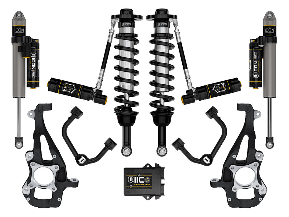 ICON 2021-2024 Ford F-150 4WD 3.5-4.5" Lift Stage 5 Suspension System Tubular