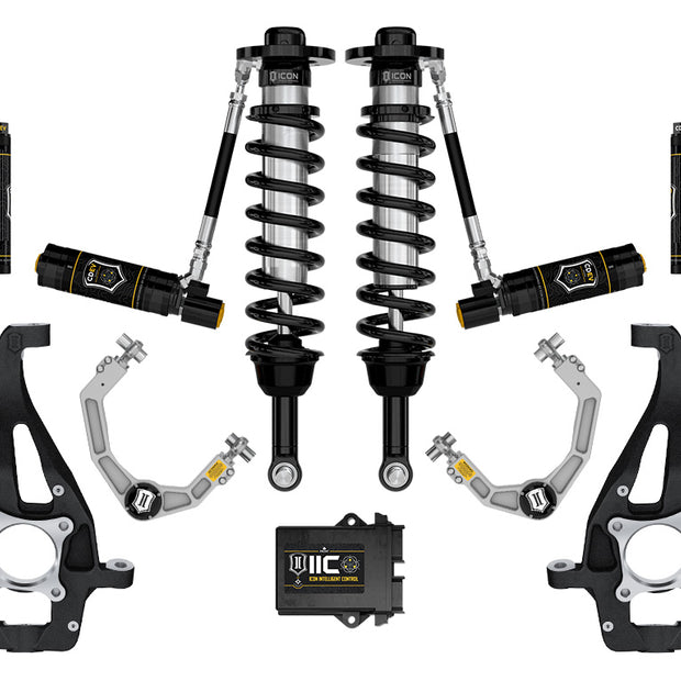 ICON 2021-2024 Ford F-150 4WD 3.5-4.5" Lift Stage 5 Suspension System Billet