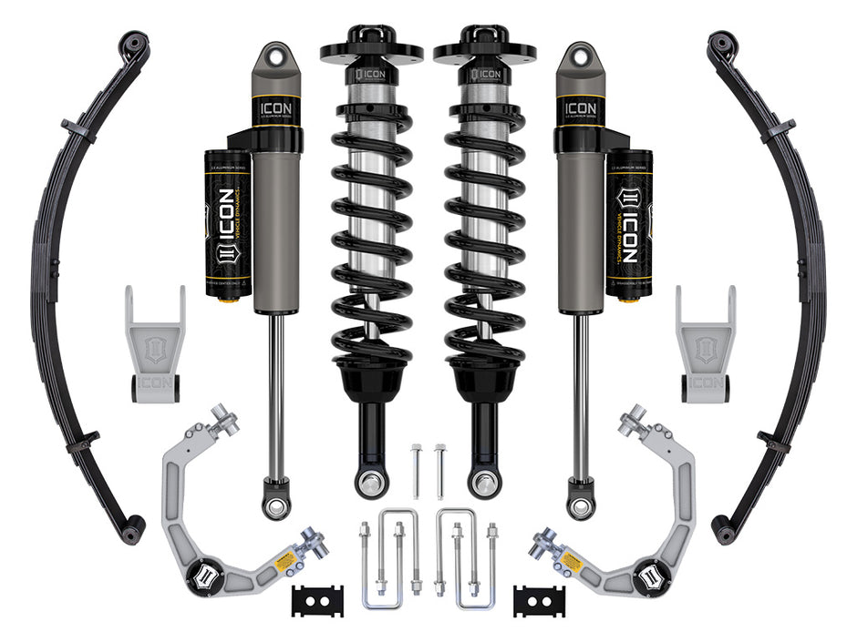 ICON 2021-2024 Ford F-150 Tremor 2.5-3" Lift Stage 2 Suspension System Billet W/ Leaf Packs