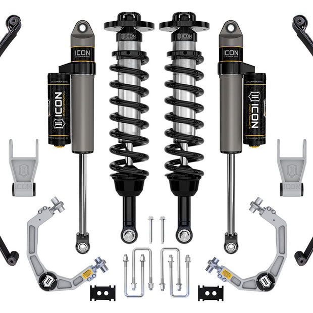 ICON 2021-2024 Ford F-150 Tremor 2.5-3" Lift Stage 2 Suspension System Billet W/ Leaf Packs