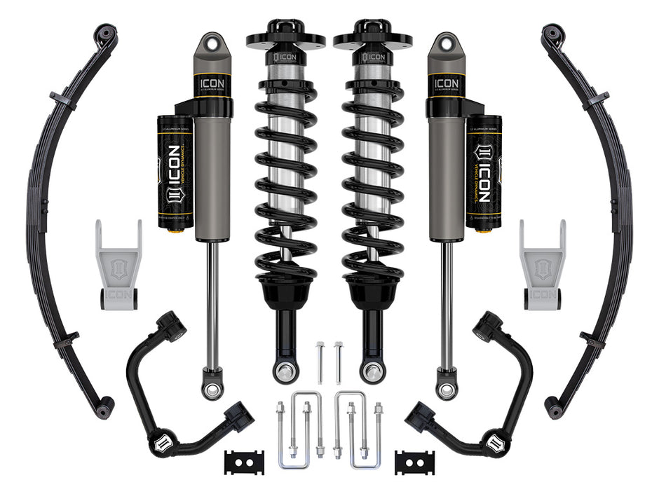 ICON 2021-2024 Ford F-150 Tremor 2.5-3" Lift Stage 2 Suspension System Tubular W/ Leaf Packs