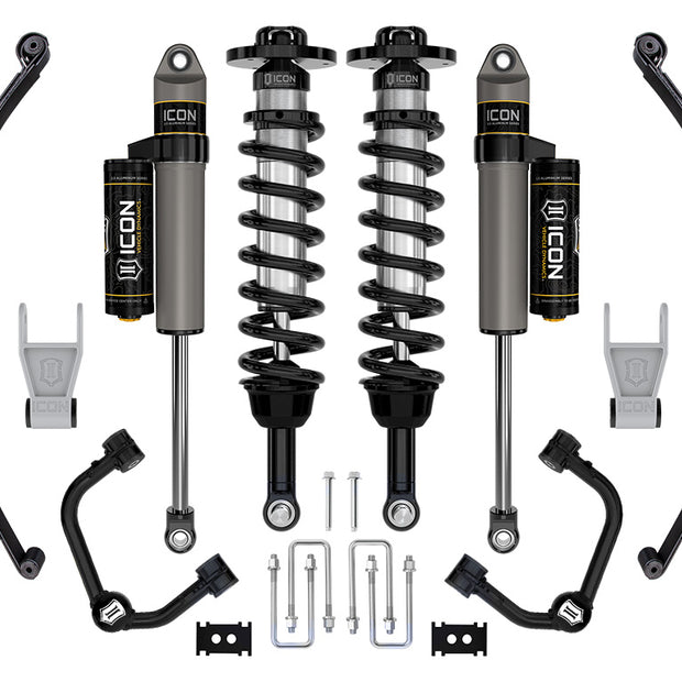 ICON 2021-2024 Ford F-150 Tremor 2.5-3" Lift Stage 2 Suspension System Tubular W/ Leaf Packs