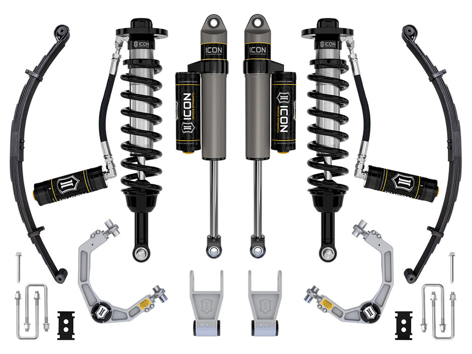 ICON 2021-2024 Ford F-150 Tremor 2.5-3" Lift Stage 3 Suspension System Billet W/ Leaf Packs