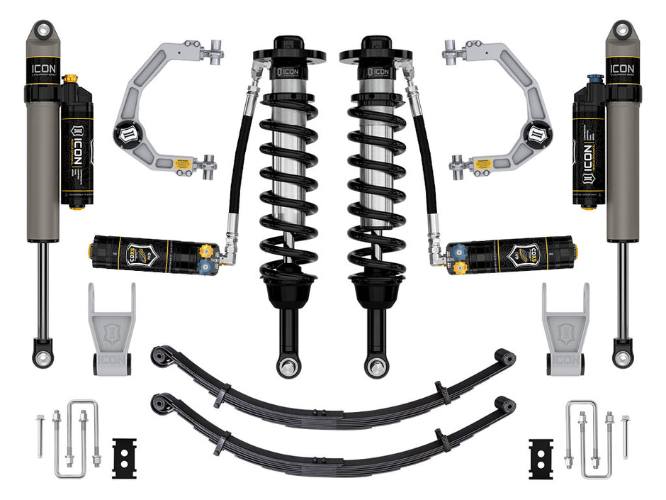 ICON 2021-2024 Ford F-150 Tremor 2.5-3" Lift Stage 4 Suspension System Billet CDXS W/ Leaf Packs
