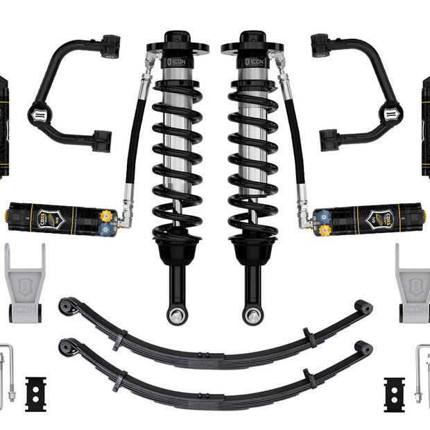 ICON 2021-2024 Ford F-150 Tremor 2.5-3" Lift Stage 4 Suspension System Tubular CDXS W/ Leaf Packs