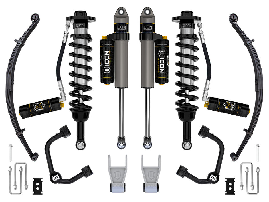 ICON 2021-2024 Ford F-150 Tremor 2.5-3" Lift Stage 4 Suspension System Tubular CDCV W/ Leaf Packs