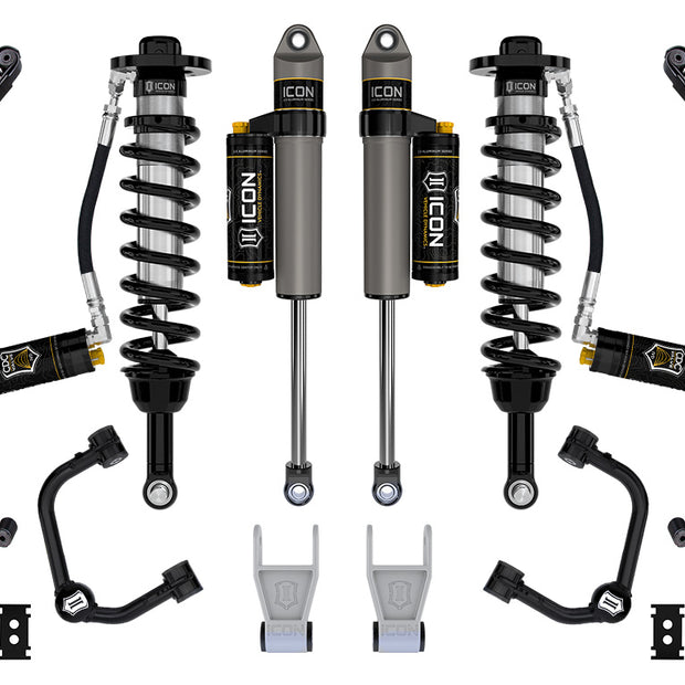 ICON 2021-2024 Ford F-150 Tremor 2.5-3" Lift Stage 4 Suspension System Tubular CDCV W/ Leaf Packs
