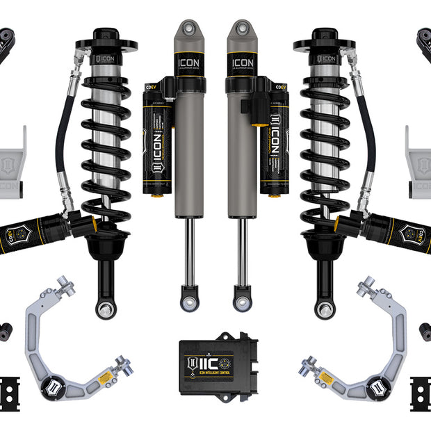 ICON 2021-2024 Ford F-150 Tremor 2.5-3" Lift Stage 5 Suspension System Billet W/ Leaf Packs