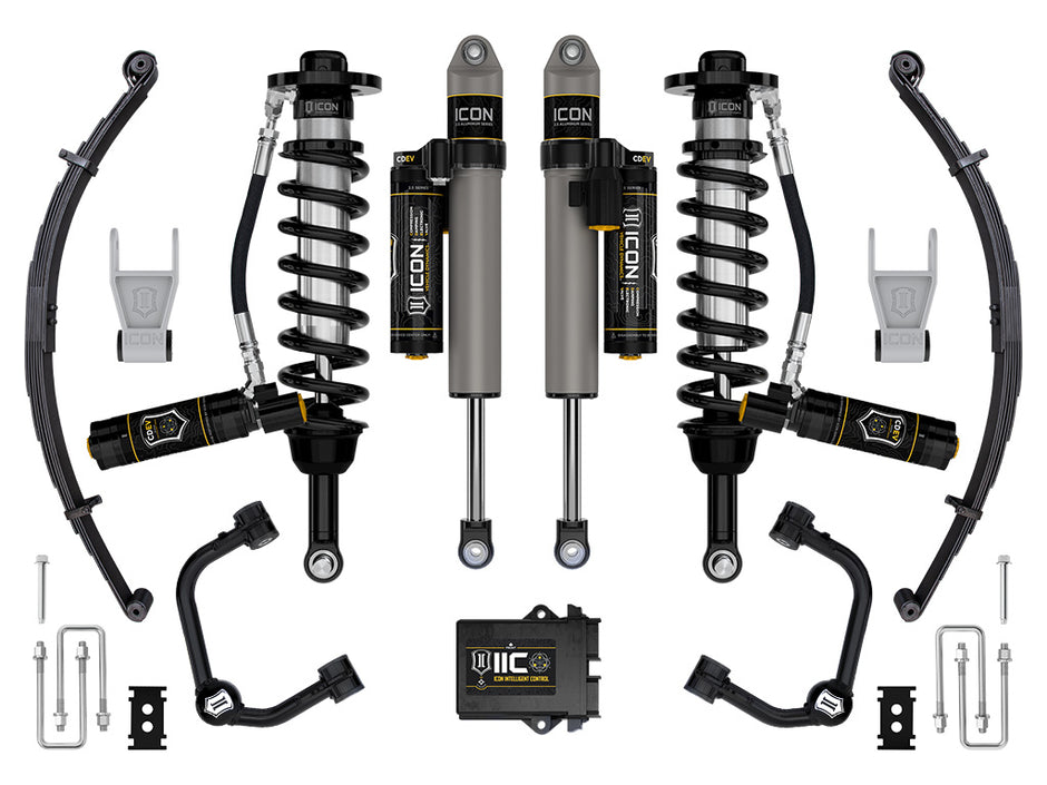 ICON 2021-2024 Ford F-150 Tremor 2.5-3" Lift Stage 5 Suspension System Tubular W/ Leaf Packs