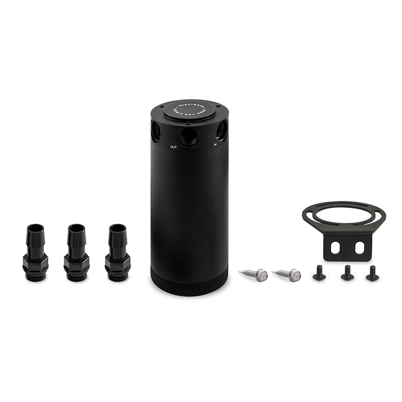 Mishimoto MMBCC-CBTHR-XLBK Baffled Oil Catch Can  Black  3-Port  XL Compact