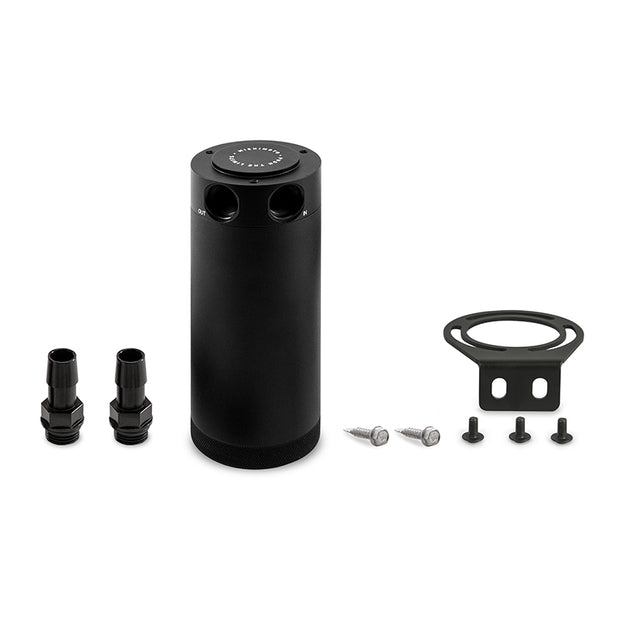 Mishimoto MMBCC-CBTWO-XLBK Baffled Oil Catch Can  Black  2-Port  XL Compact