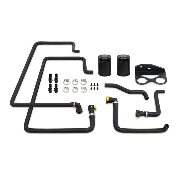 Mishimoto MMBCC-F27T-18SBE Baffled Oil Catch Can System  Fits Ford F-150 2.7L EcoBoost 2018-2020