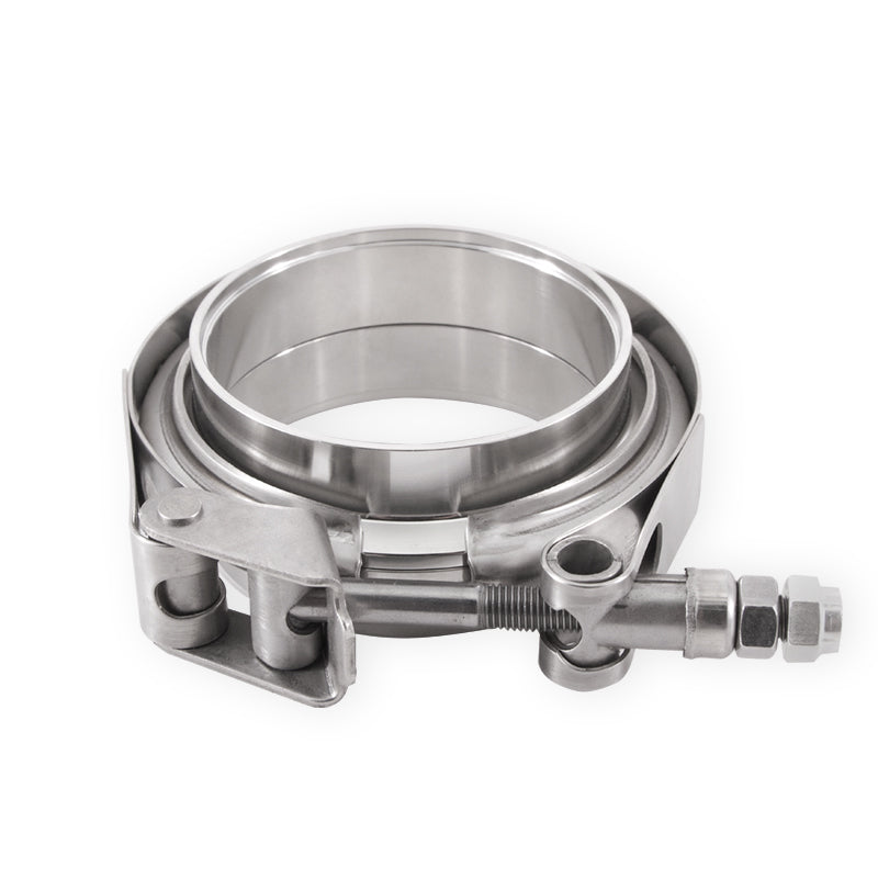 Mishimoto MMCLAMP-VS-2 V-Band Clamp  Stainless-Steel  W/Flanges  2 In (50.8mm)