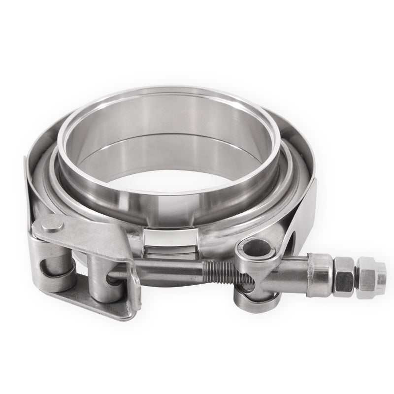 Mishimoto MMCLAMP-VS-25 V-Band Clamp  Stainless-Steel  W/Flanges  2.5in (63.5mm)