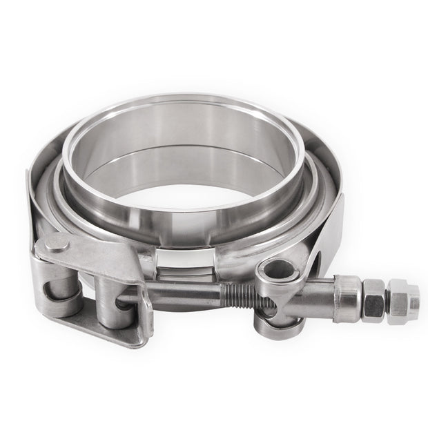 Mishimoto MMCLAMP-VS-25 V-Band Clamp  Stainless-Steel  W/Flanges  2.5in (63.5mm)