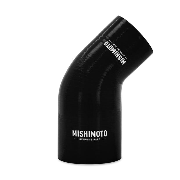 Mishimoto MMCP-R45-2535BK 45-Degree Transition Coupler  Black  Silicone  2.50in To 3.50in