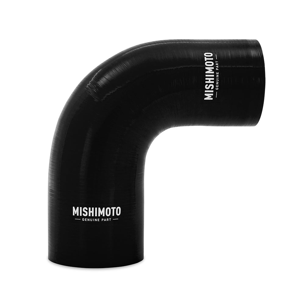 Mishimoto MMCP-R90-25275BK 90-Degree Transition Coupler  Black  Silicone  2.50in To 2.75in