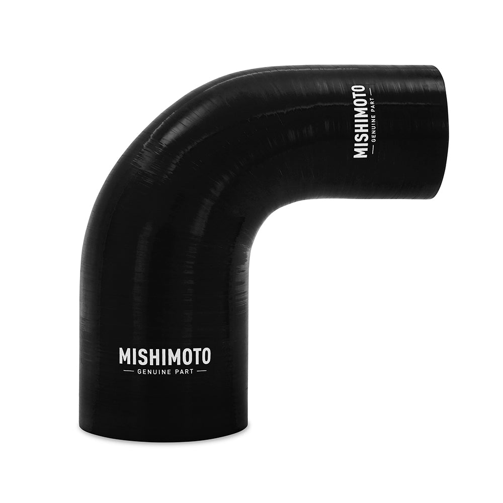 Mishimoto MMCP-R90-2530BK 90-Degree Transition Coupler  Black  Silicone  2.50in To 3.00in