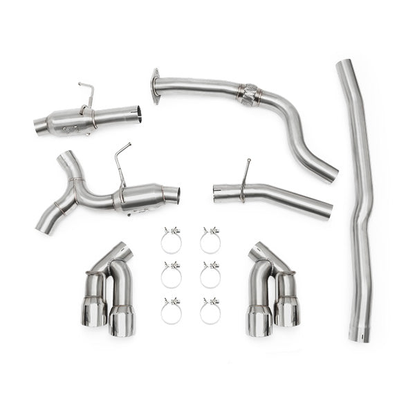 Mishimoto MMEXH-CAM4-16QTPP Quad Tip Pro Cat-Back Exhaust  Polished  Fits Chevrolet Camaro 2.0T 2016-2024