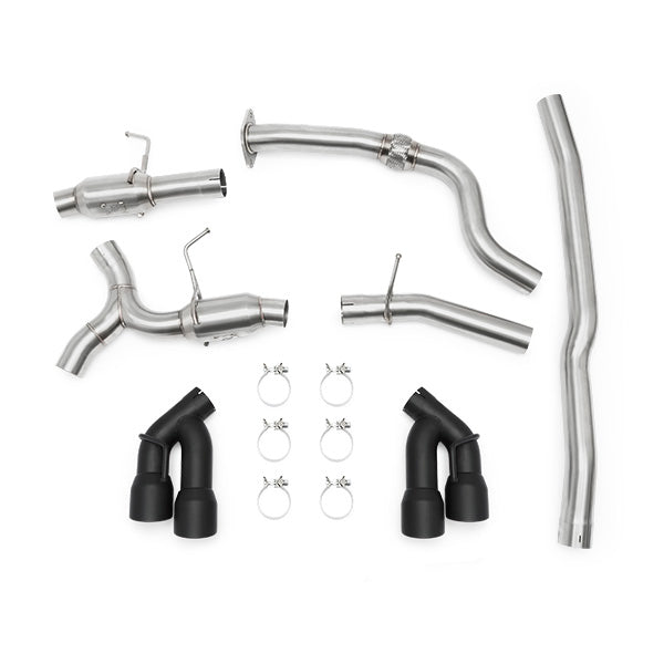 Mishimoto MMEXH-CAM4-16QTPBK Quad Tip Pro Cat-Back Exhaust  Black  Fits Chevrolet Camaro 2.0T 2016-2024