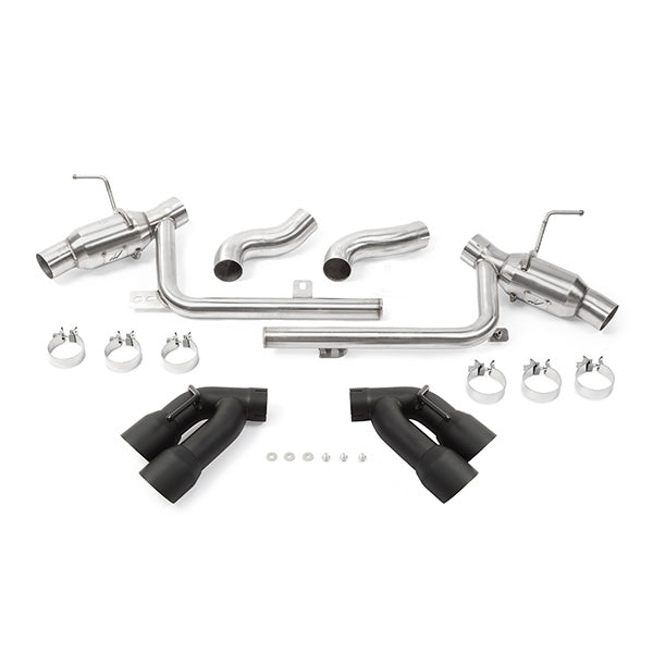 Mishimoto MMEXH-CAM8-16AQTPBK Quad Tip Pro Axle-Back Exhaust  Black  Fits Chevrolet Camaro SS 2016-2024